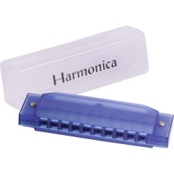 Устна хармоника в пластмасова кутия