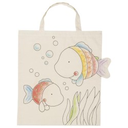 Памучна торба за оцветяване Риба